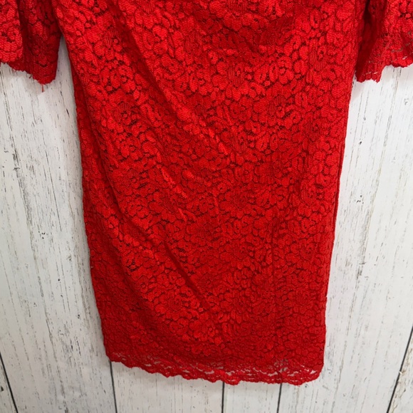 Banana Republic Red Floral Lace Polo Dress - Picture 9 of 11